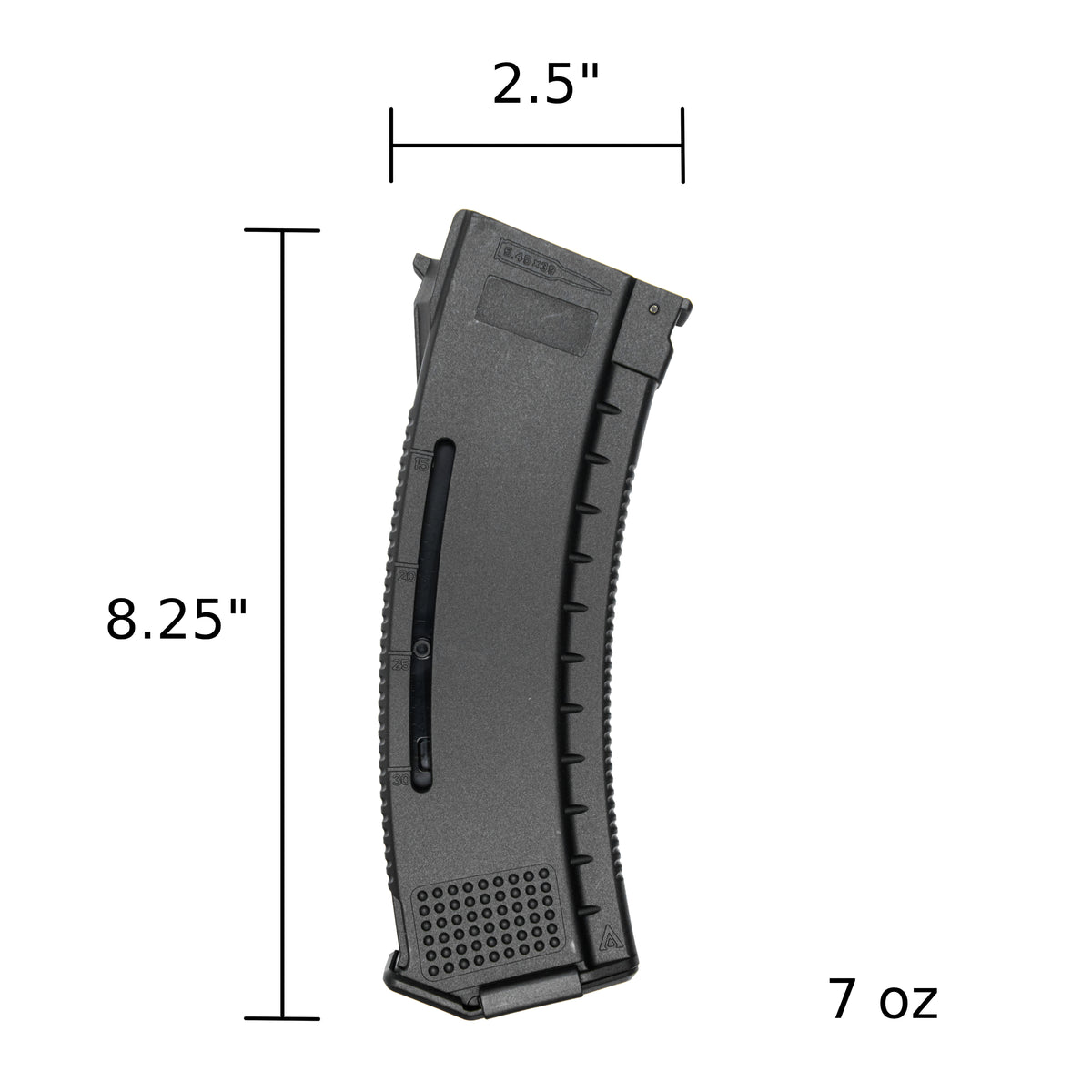 ARCTURUS AK MOD1 30/130Rds Variable-Cap Windowed EMM Magazine BLK