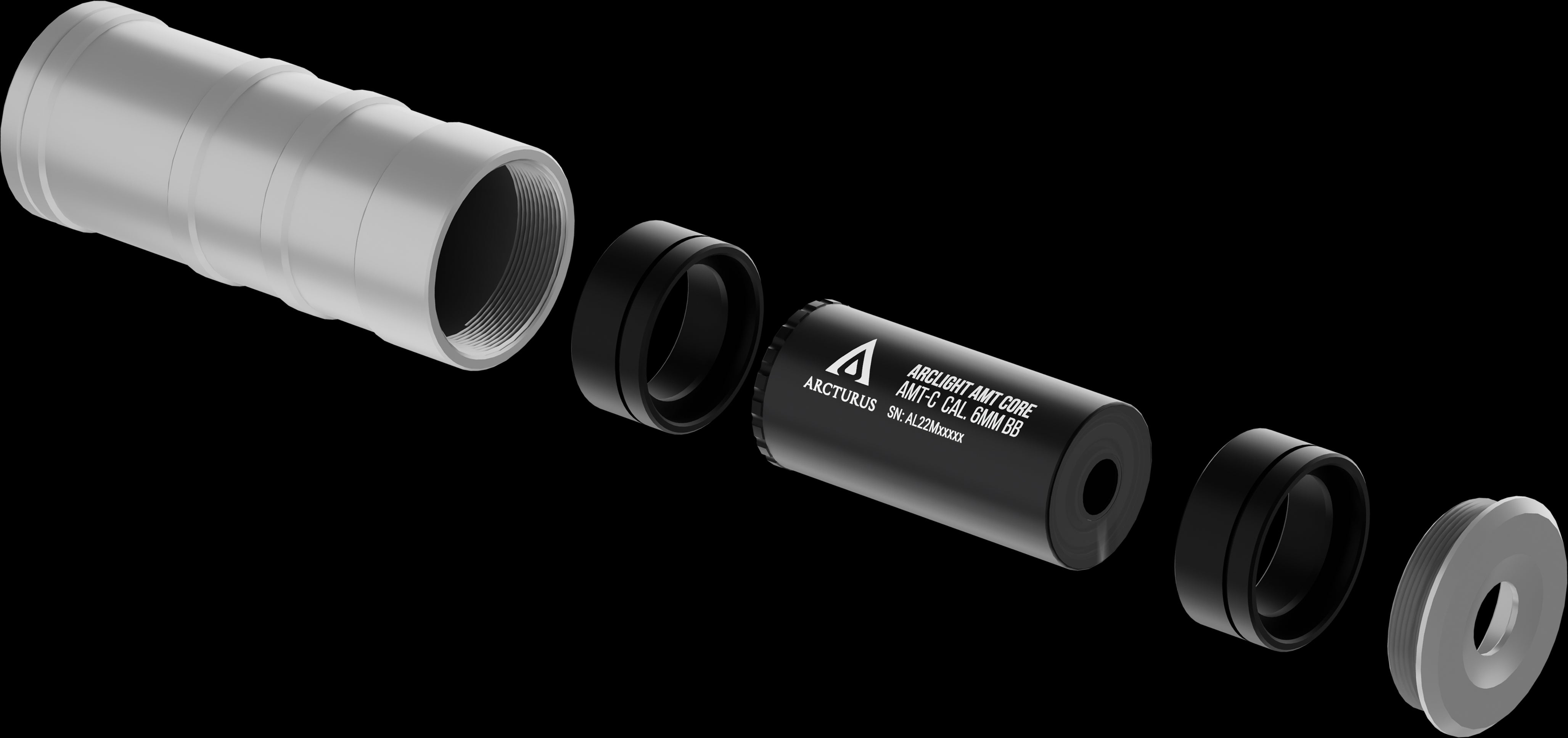 ARCTURUS ZTAC SV Saiga-9 Shot Stabilizer 14mm CCW SILVER