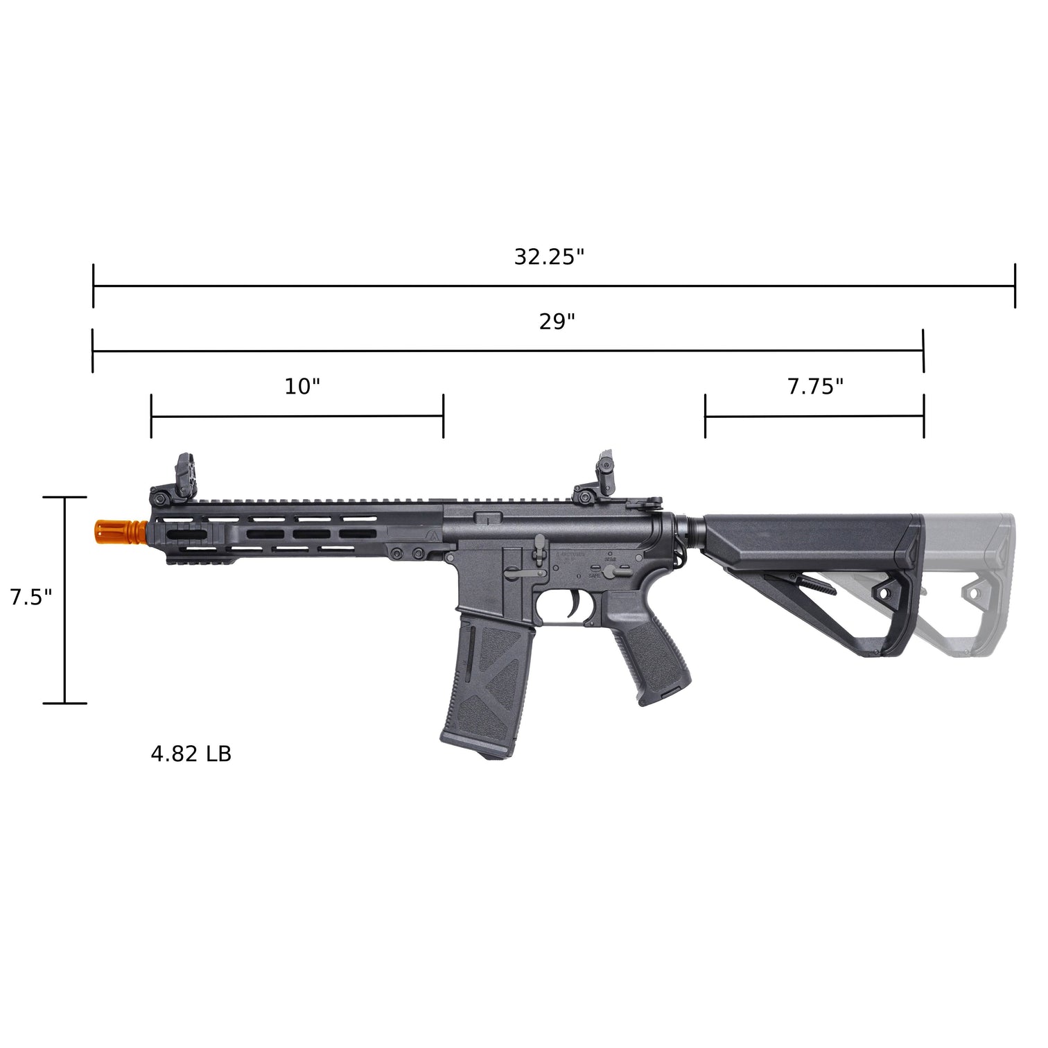 ARCTURUS LWT MK-I CQB 10" AEG SPORT Black – Arcturus Tactical