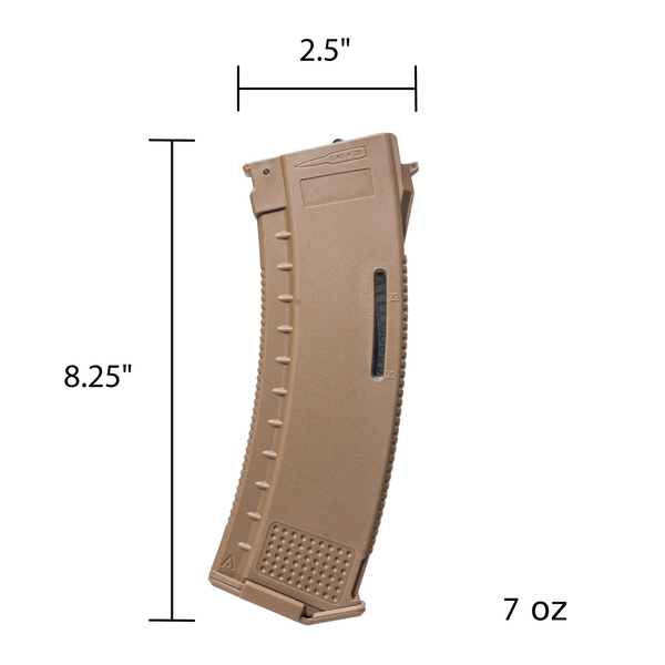 ARCTURUS AK MOD1 200Rds Mid-Cap Windowed EMM Magazine FDE