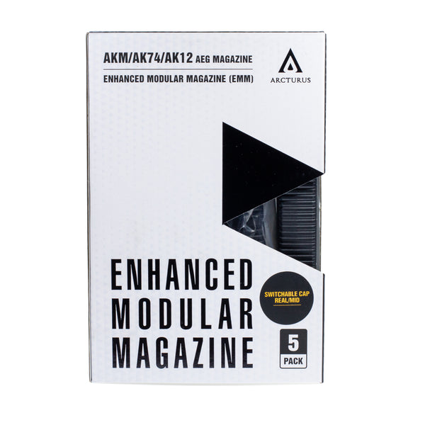 ARCTURUS AK MOD1 30/130Rds Variable-Cap Windowed EMM Magazine BLK [5PACK]